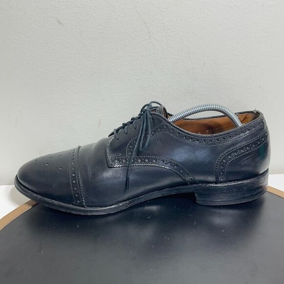 Allen Edmonds‎ Dress Shoes Mens Size 8.5 E Sanford Cap Toe Leather Black - Picture 8 of 15